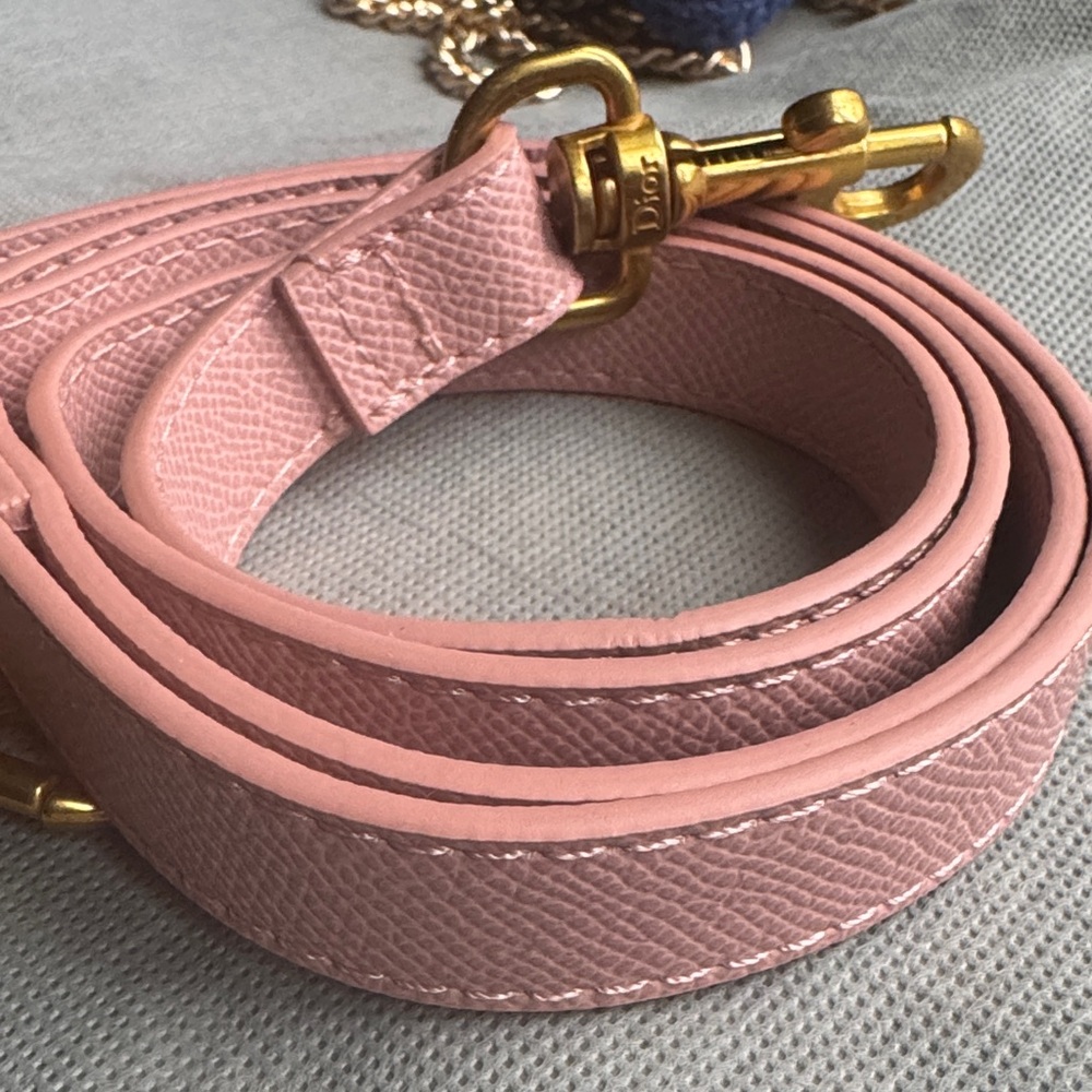 Dior Pink Leather Strap with Gold Hardware